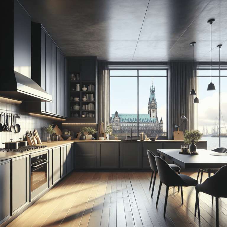 anthrazitfarbene Anrichte Küche-Hamburg-1