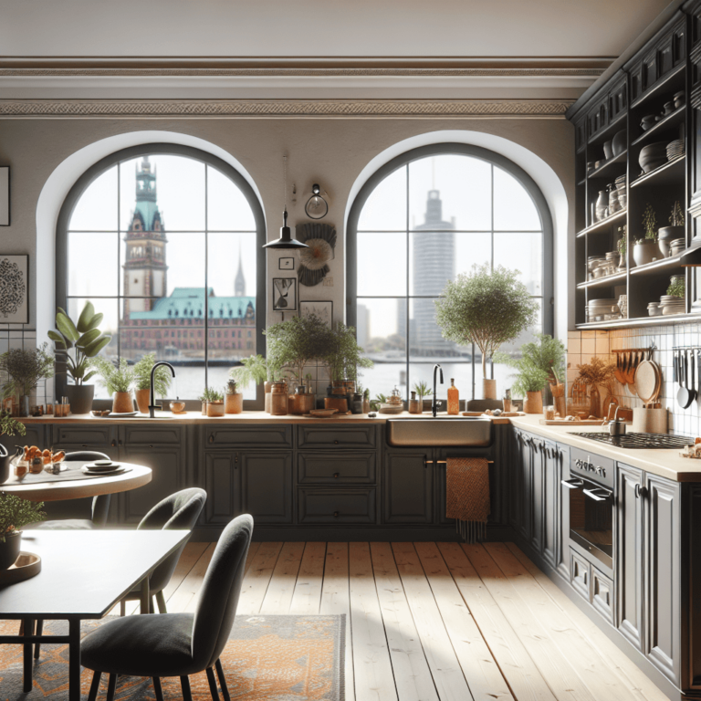 anthrazitfarbene Boho Style Küche-Hamburg-1