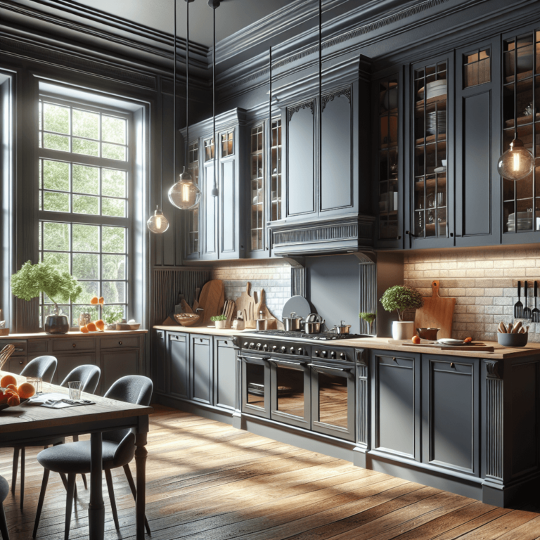 anthrazitfarbene Einbauküche-Hamburg-1