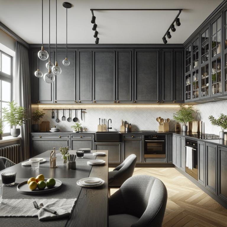 anthrazitfarbene Komplett Küche-Hamburg-1