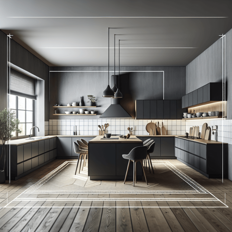 anthrazitfarbene Küche in L-Form-Hamburg-1