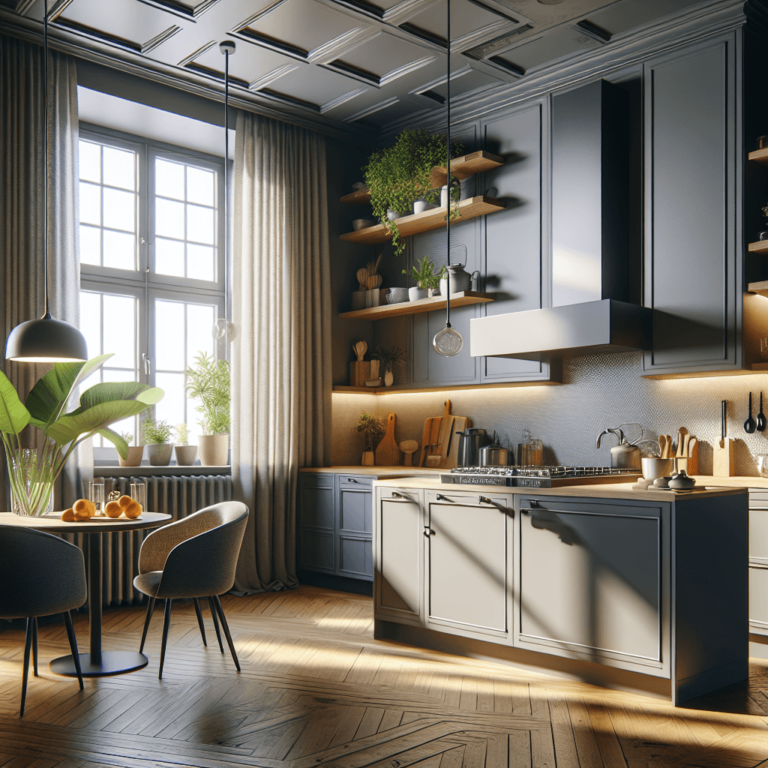 anthrazitfarbene Retro Küche-Hamburg-1