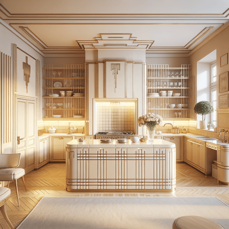 beige Küche im Art-Deco-Stil-Hamburg-1