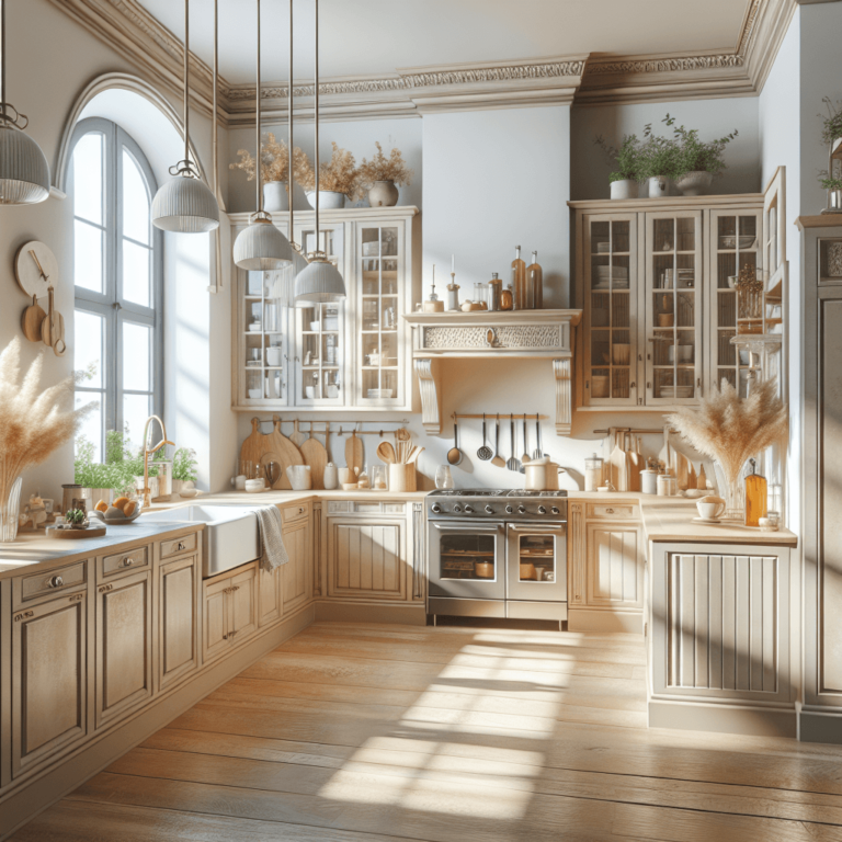 beige Küche im Shabby Chic Stil-Hamburg-1