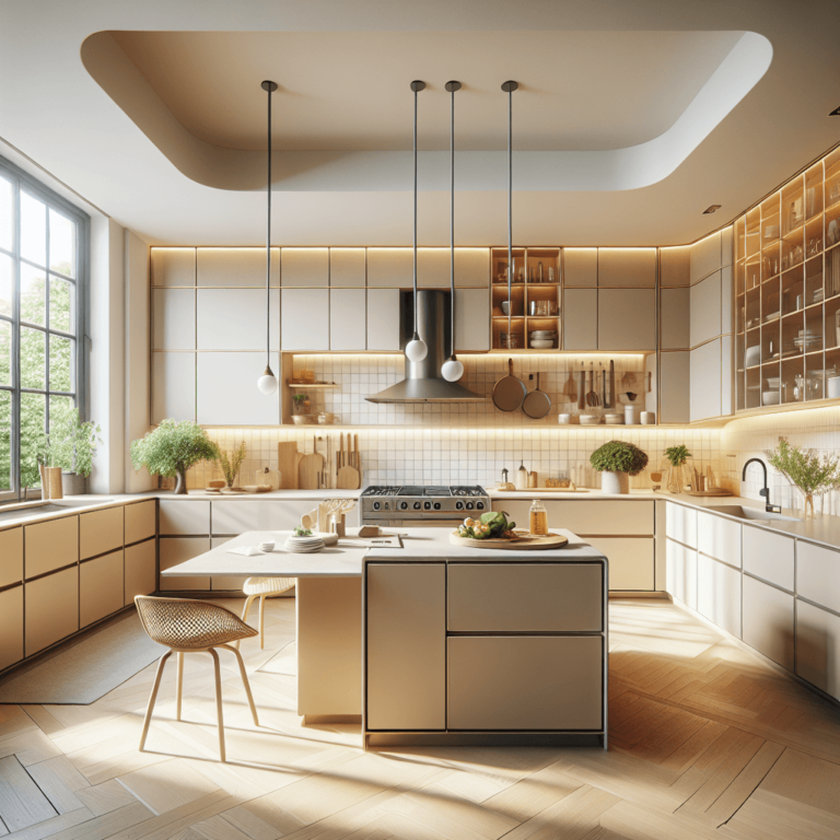 beige Küche in G-Form-Hamburg-1