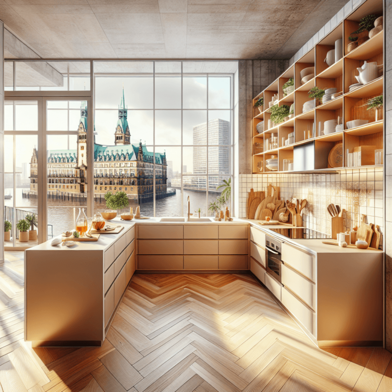 beige Küche in L-Form-Hamburg-1