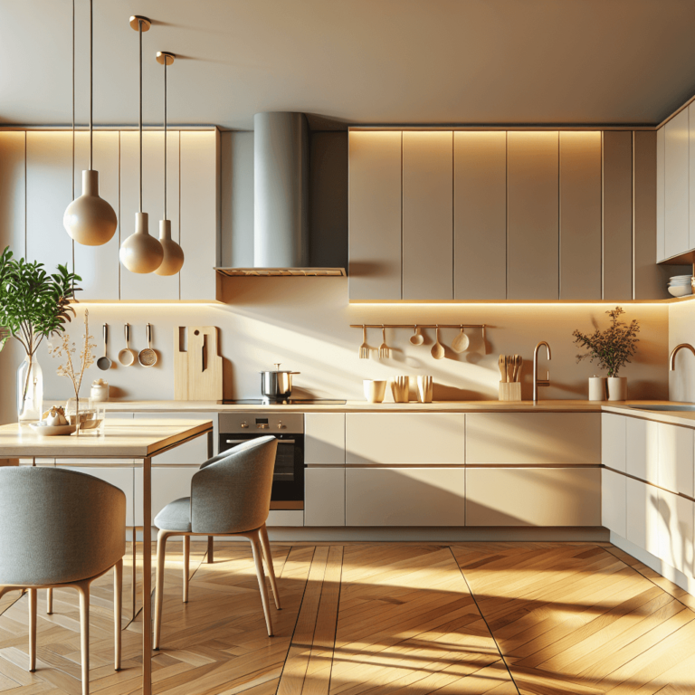 beige Minimalismus Küche-Hamburg-1