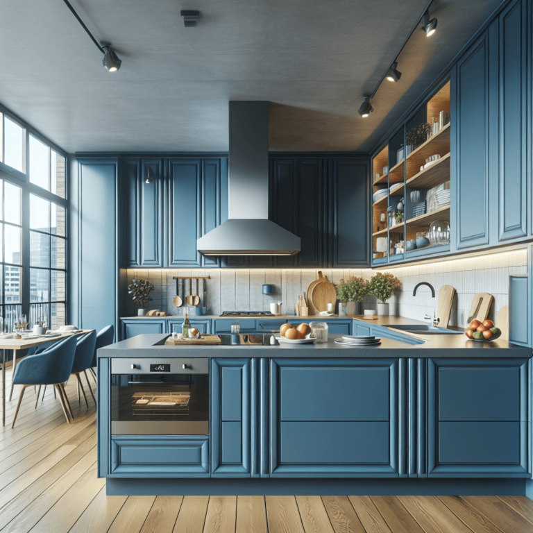 blaue Anrichte Küche-Hamburg-1