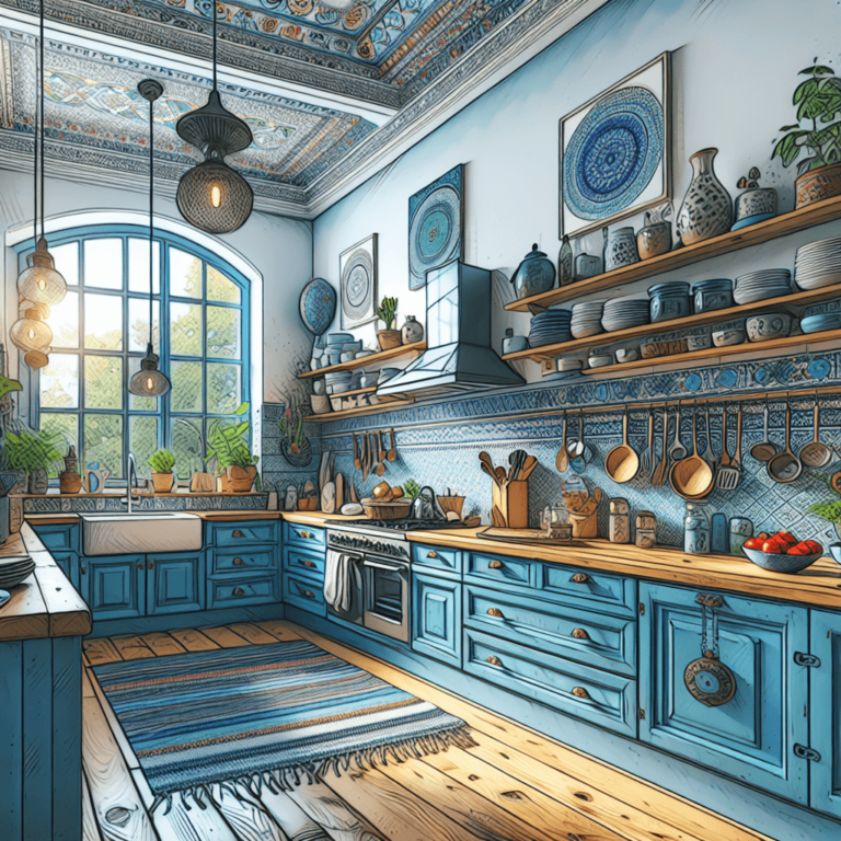 blaue Boho Style Küche-Hamburg-1