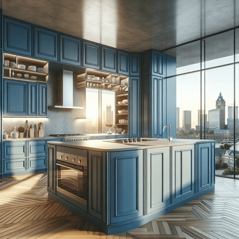 blaue Einbauküche-Hamburg-1