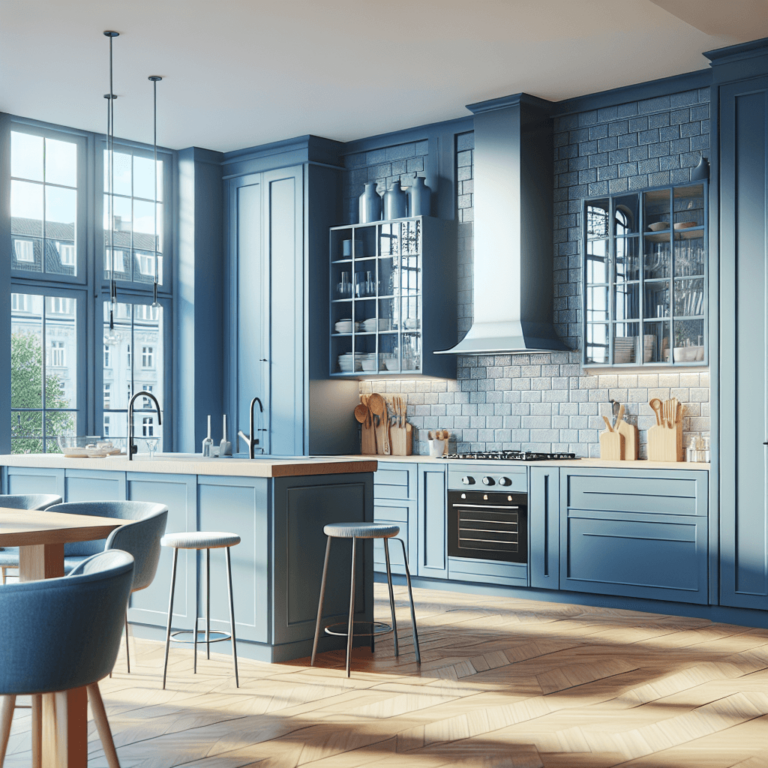 blaue Minimalismus Küche-Hamburg-1