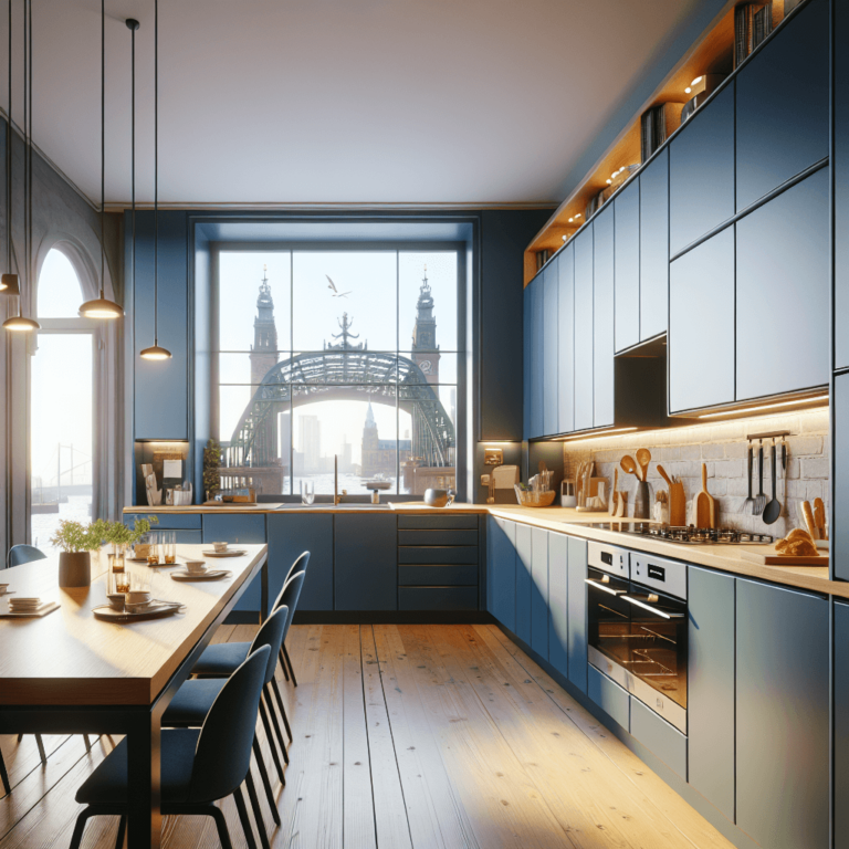 blaue Modulare Küche-Hamburg-1
