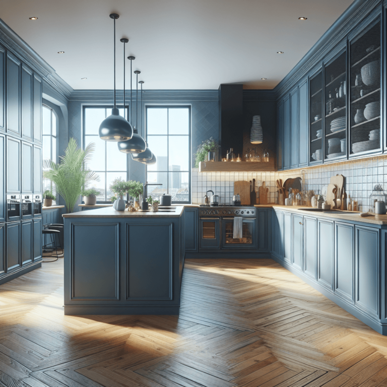 blaue Singleküche-Hamburg-1