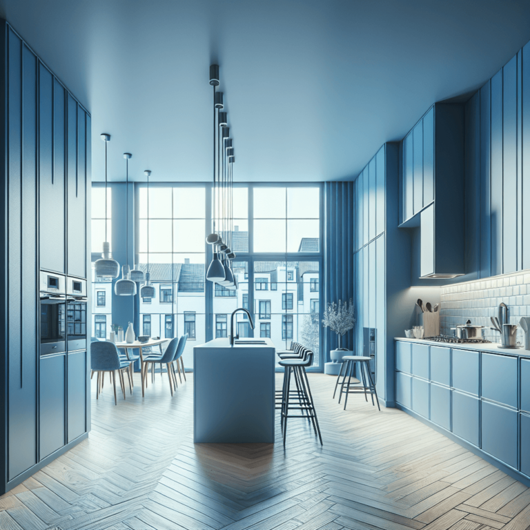blaue Wohnküche-Hamburg-1