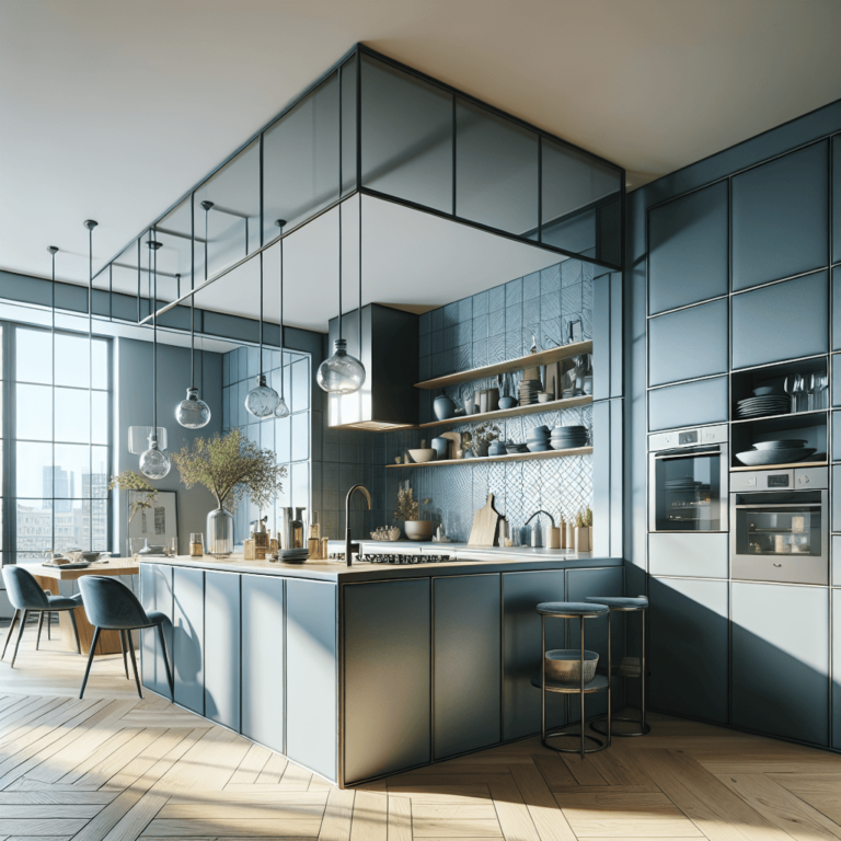 blaugraue Eck-Küche-Hamburg-1