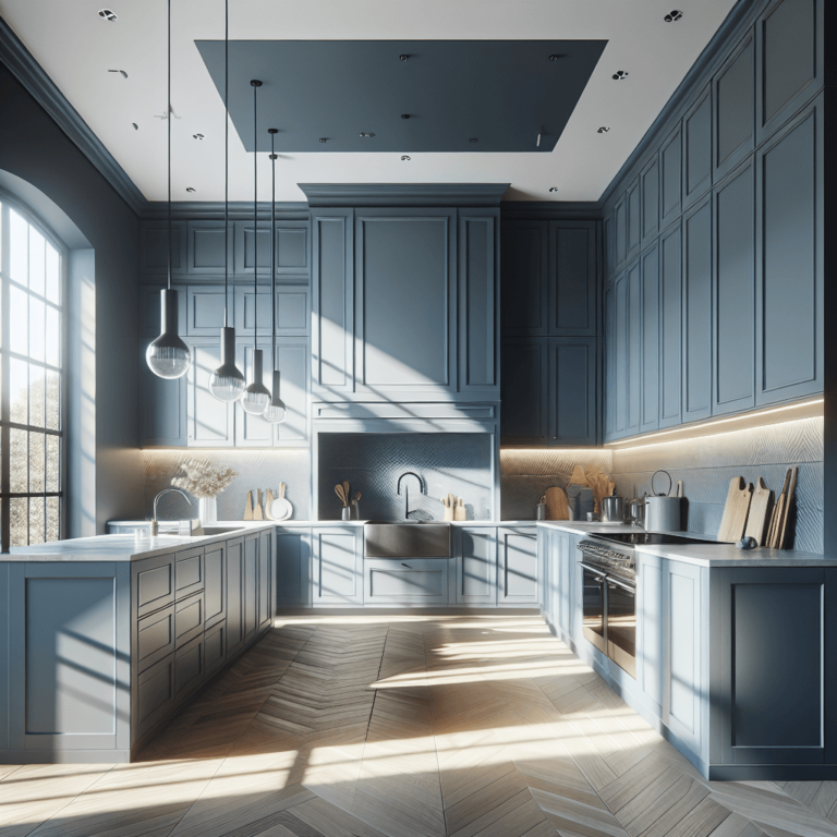 blaugraue Komplett Küche-Hamburg-1