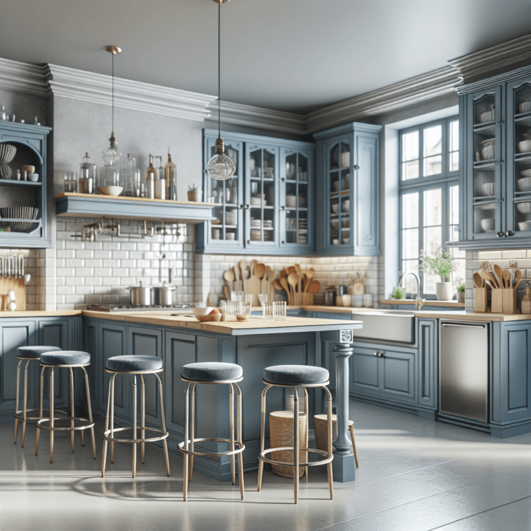 blaugraue Küche im Art-Deco-Stil-Hamburg-1