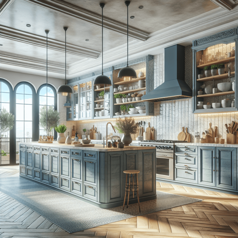 blaugraue Mediterrane Küche-Hamburg-1