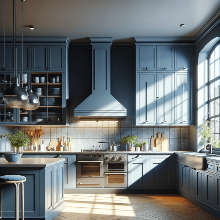 blaugraue Singleküche-Hamburg-1