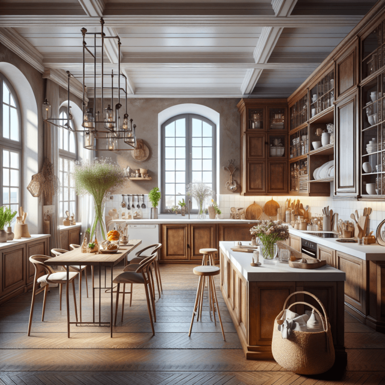 braune Küche im Shabby Chic Stil-Hamburg-1