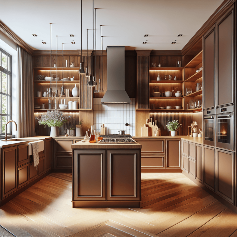 braune Küche in G-Form-Hamburg-1