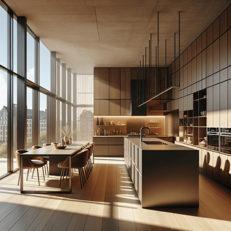 braune Minimalismus Küche-Hamburg-1