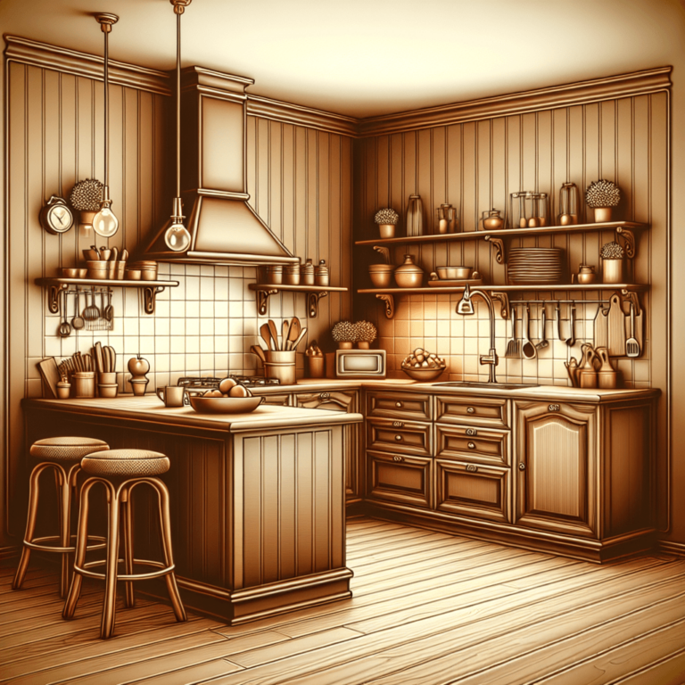 braune Retro Küche-Hamburg-1