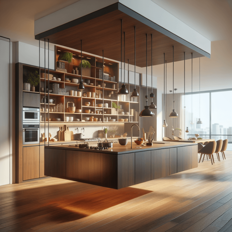 braune Schwebende Küche-Hamburg-1