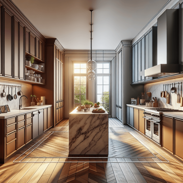 braune einzeilige Küche-Hamburg-1