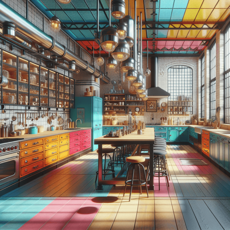 bunte Industrielle Küche-Hamburg-1
