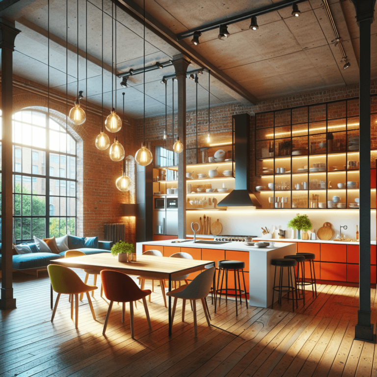 bunte Küche im Loftstil-Hamburg-1