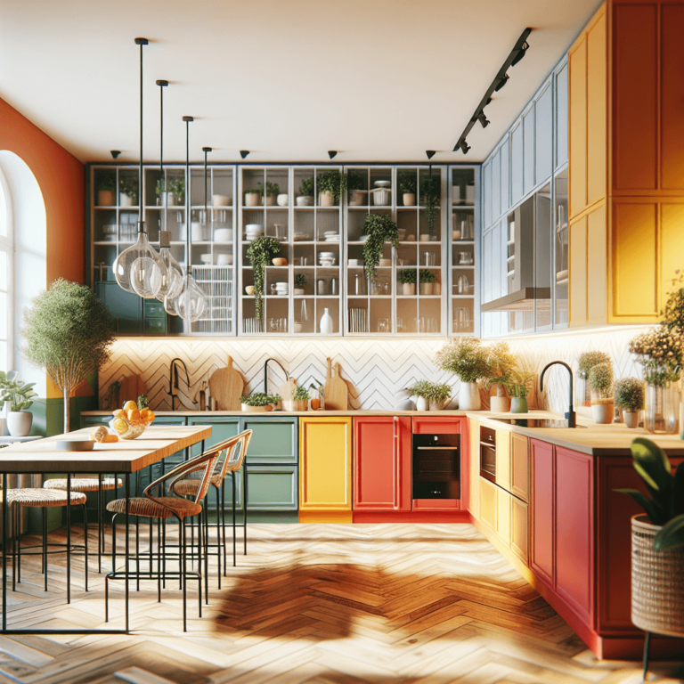 bunte einzeilige Küche-Hamburg-1