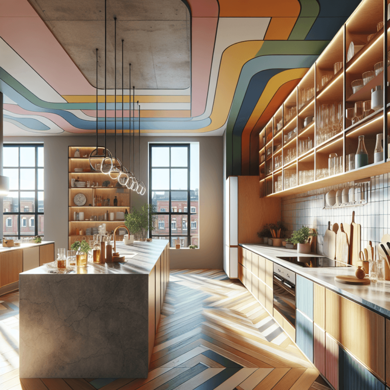 bunte mehrzeilige Küche-Hamburg-1