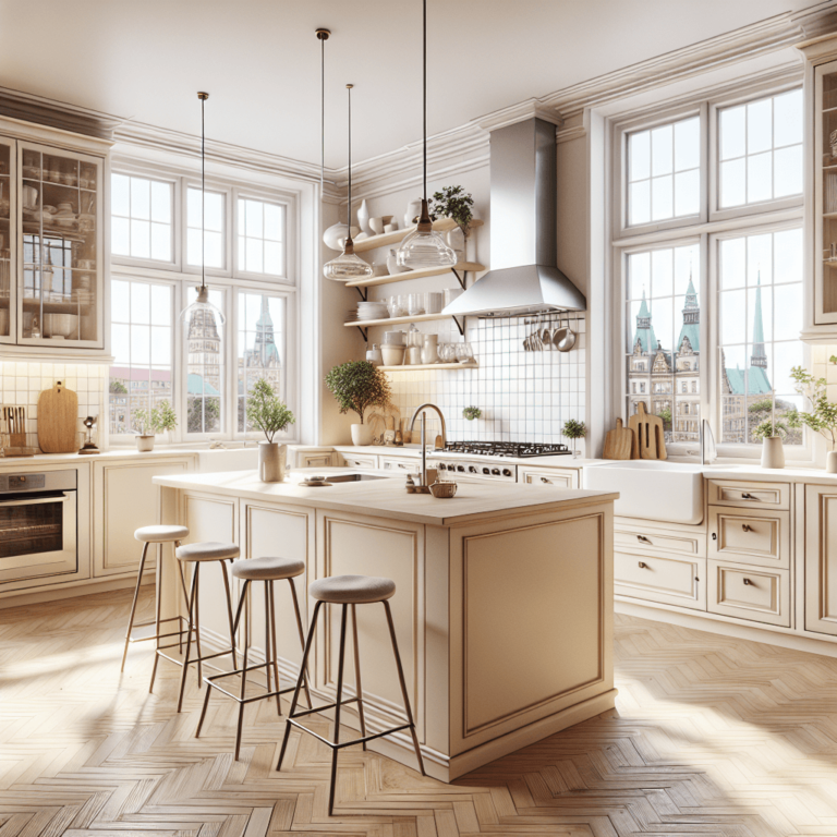 cremefarbene Amerikanische Küche-Hamburg-1