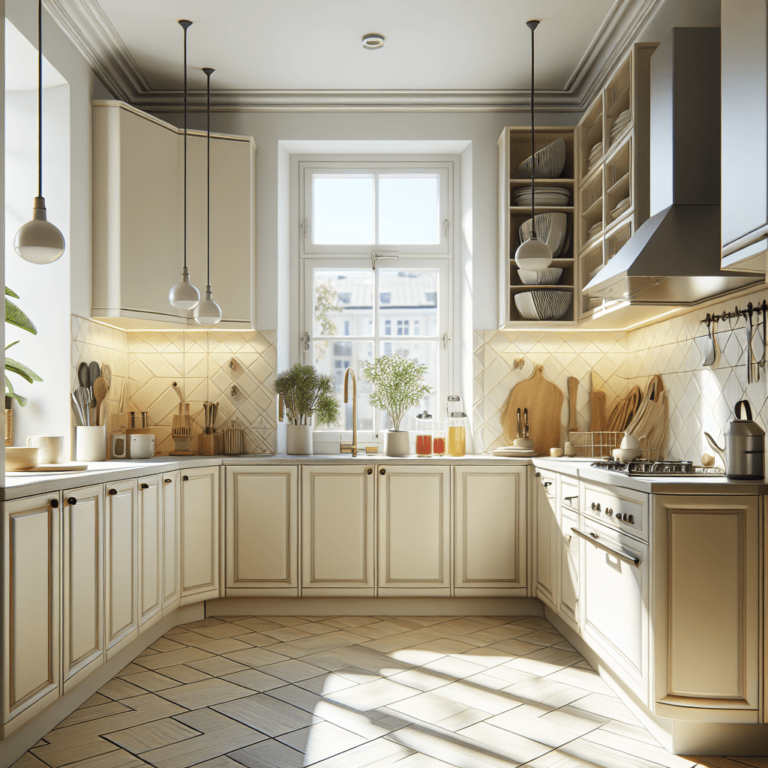 cremefarbene Eck-Küche-Hamburg-1