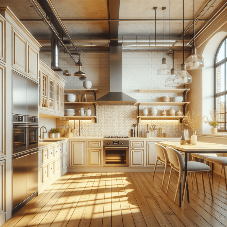 cremefarbene Industrielle Küche-Hamburg-1