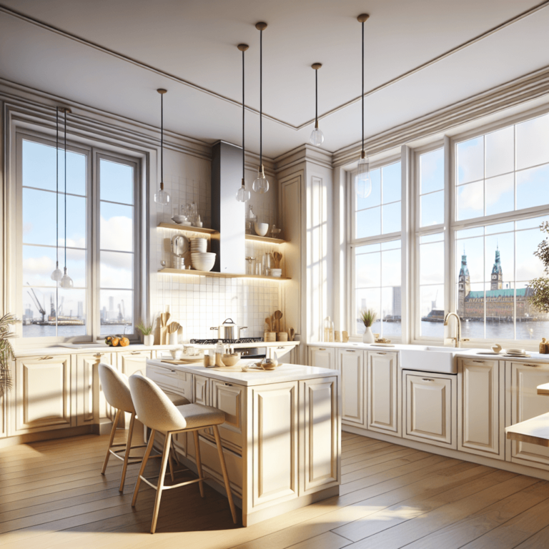 cremefarbene Komplett Küche-Hamburg-1