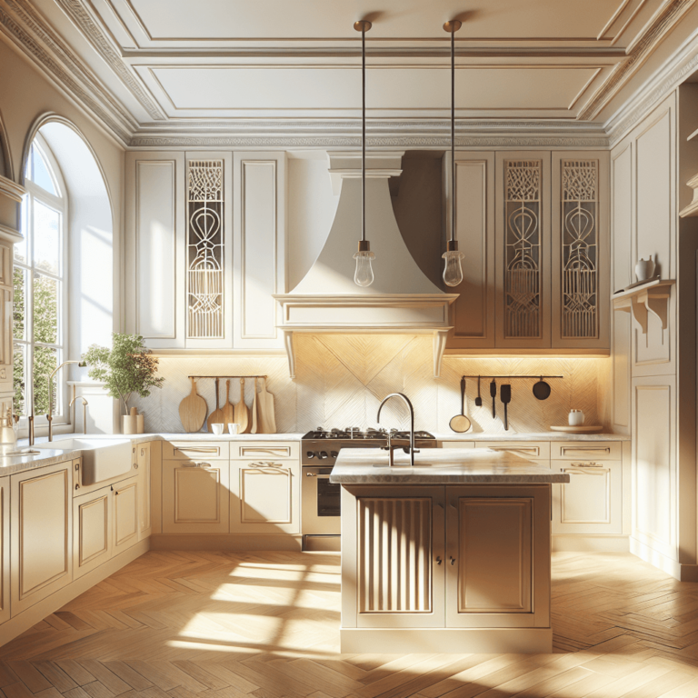 cremefarbene Küche im Art-Deco-Stil-Hamburg-1