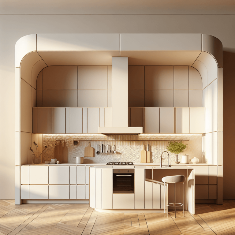 cremefarbene Küche in G-Form-Hamburg-1