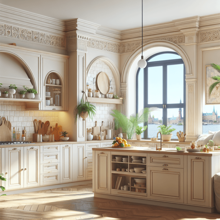 cremefarbene Mediterrane Küche-Hamburg-1