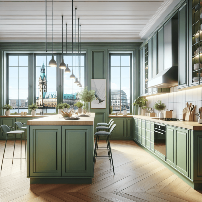 grüne Amerikanische Küche-Hamburg-1