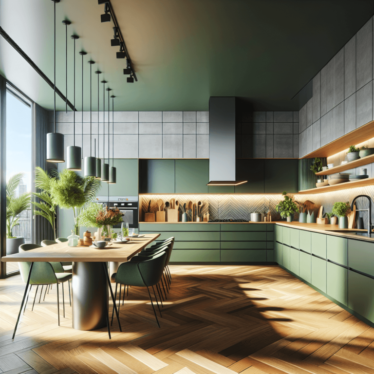 grüne Anrichte Küche-Hamburg-1