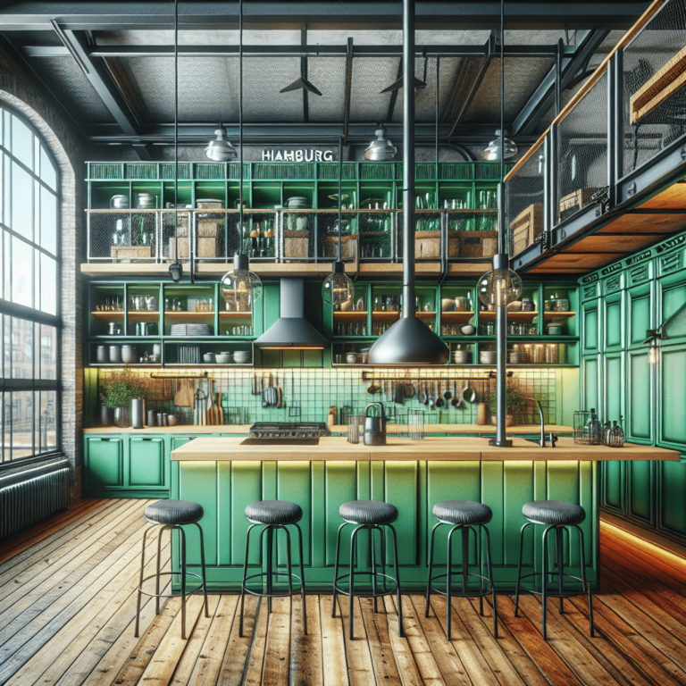grüne Industrielle Küche-Hamburg-1