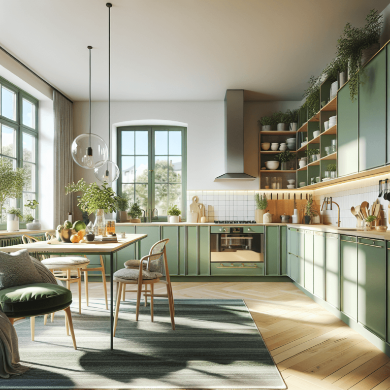 grüne Küche im skandinavischen Stil-Hamburg-1