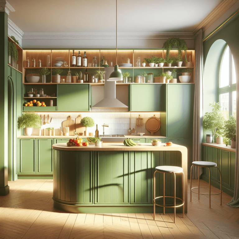 grüne Küche in G-Form-Hamburg-1