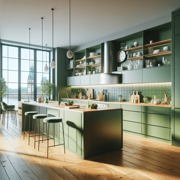 grüne Minimalismus Küche-Hamburg-1