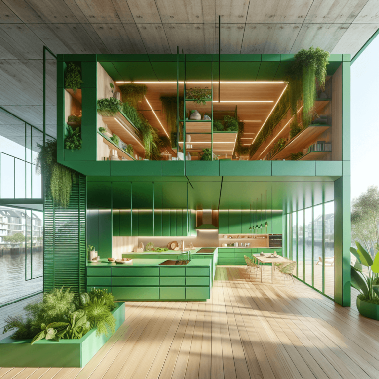 grüne Schwebende Küche-Hamburg-1