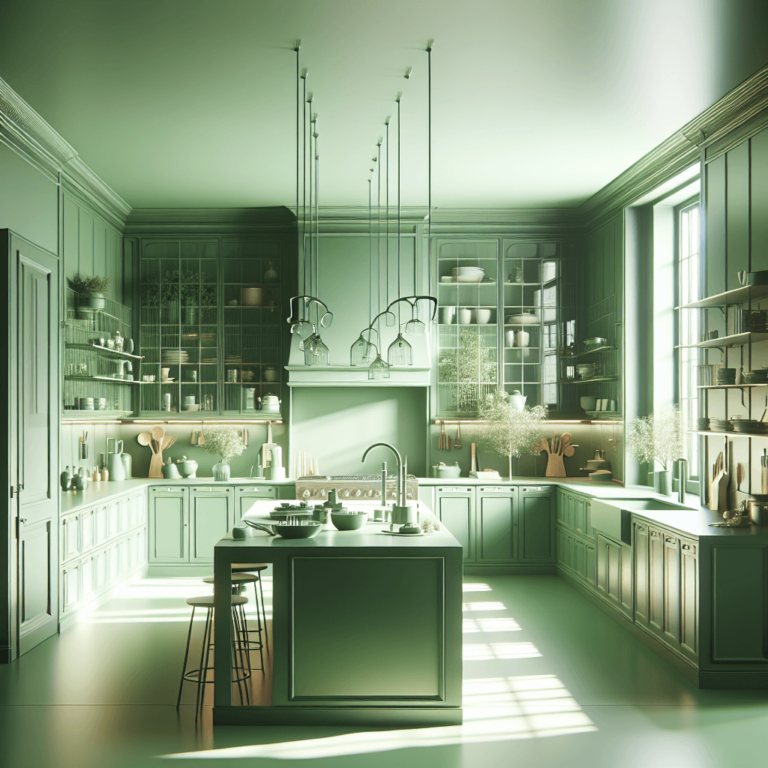 grüne einzeilige Küche-Hamburg-1