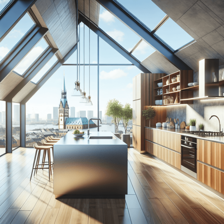 hochglanz Küche für Dachschräge-Hamburg-1