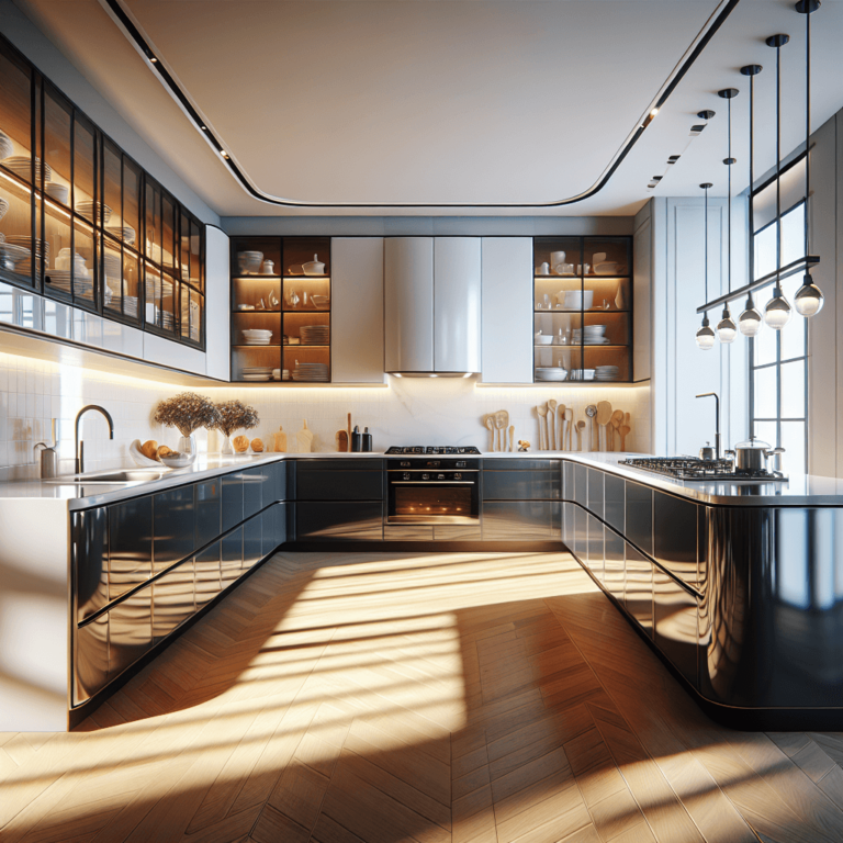 hochglanz Küche in U-Form-Hamburg-1